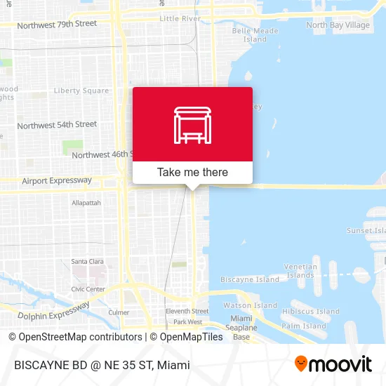 BISCAYNE BD @ NE 35 ST map