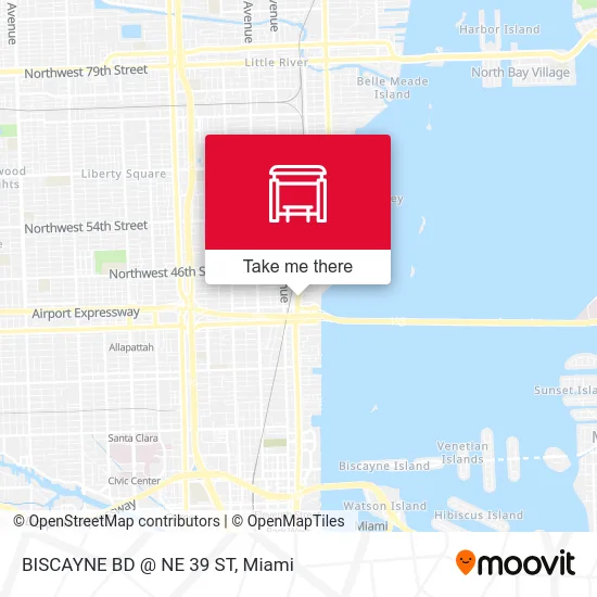 BISCAYNE BD @ NE 39 ST map