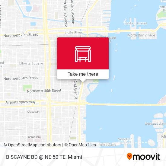 BISCAYNE BD @ NE 50 TE map