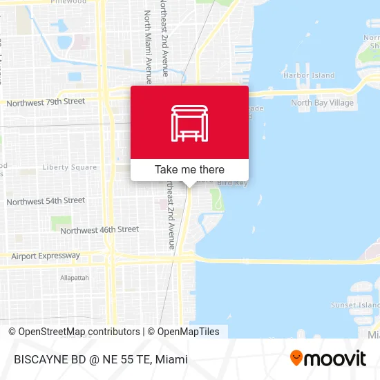 BISCAYNE BD @ NE 55 TE map