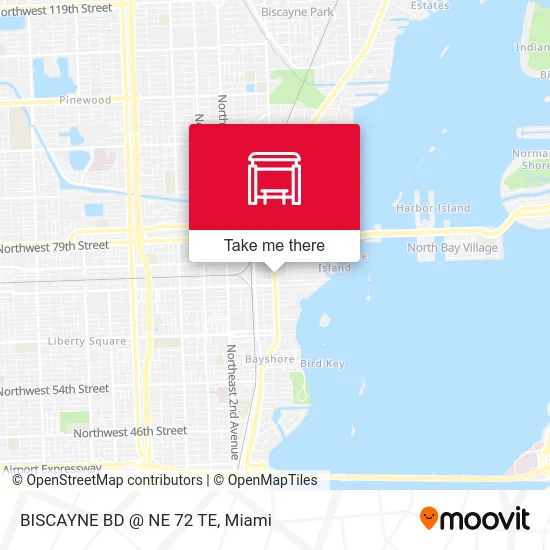 BISCAYNE BD @ NE 72 TE map