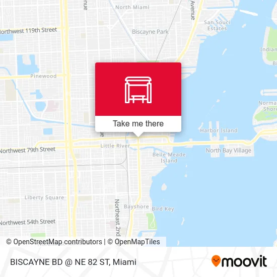 BISCAYNE BD @ NE 82 ST map