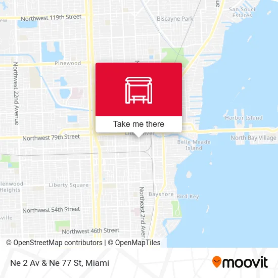 Ne 2 Av & Ne 77 St map
