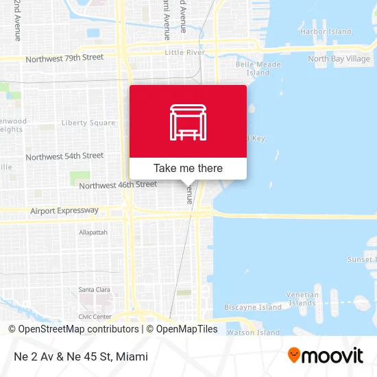 Ne 2 Av & Ne 45 St map