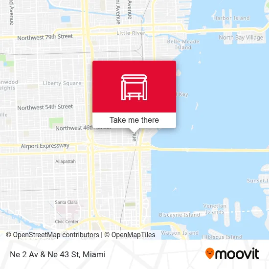 Ne 2 Av & Ne 43 St map