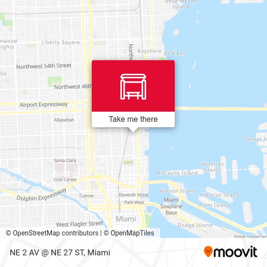 NE 2 AV @ NE 27 ST map