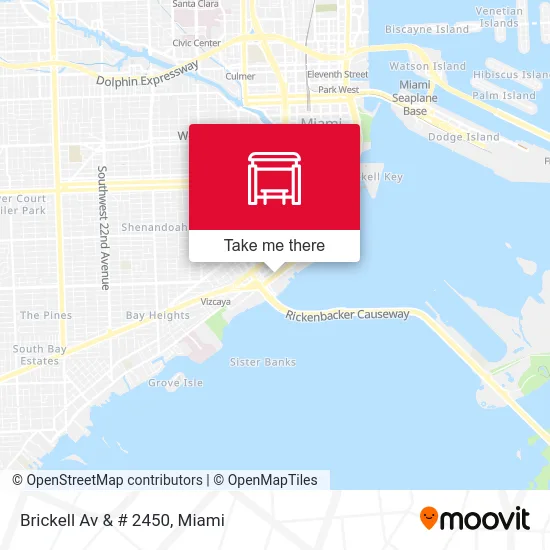 Brickell Av & # 2450 map