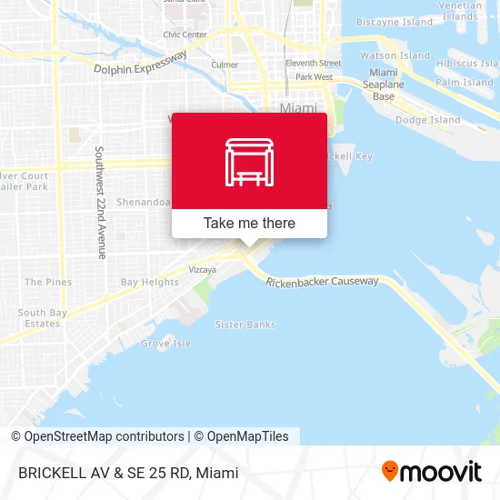 Mapa de BRICKELL AV & SE 25 RD