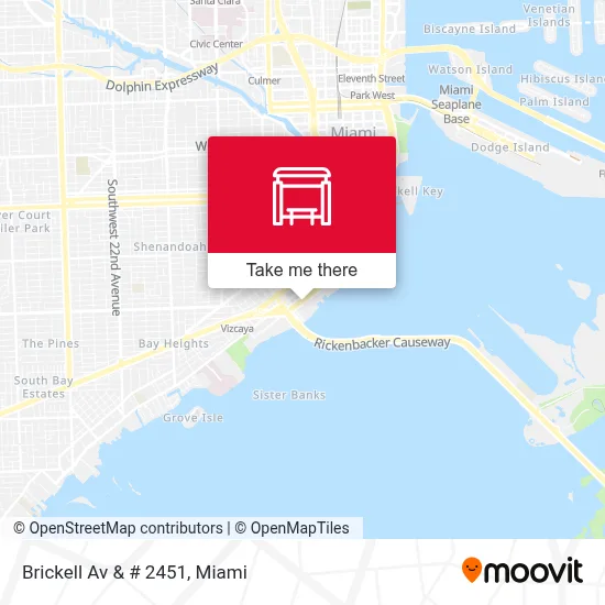 Brickell Av & # 2451 map