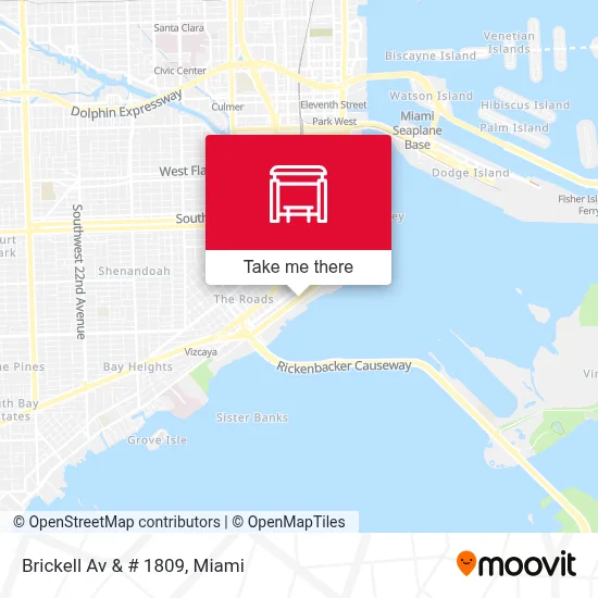 Brickell Av & # 1809 map