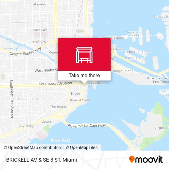 Mapa de BRICKELL AV & SE 8 ST