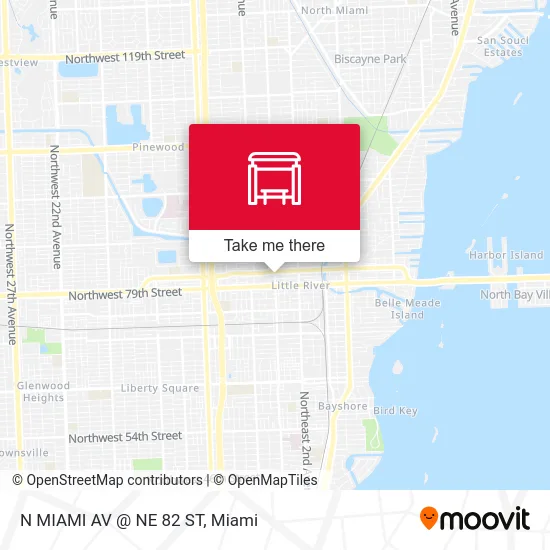 Mapa de N MIAMI AV @ NE 82 ST