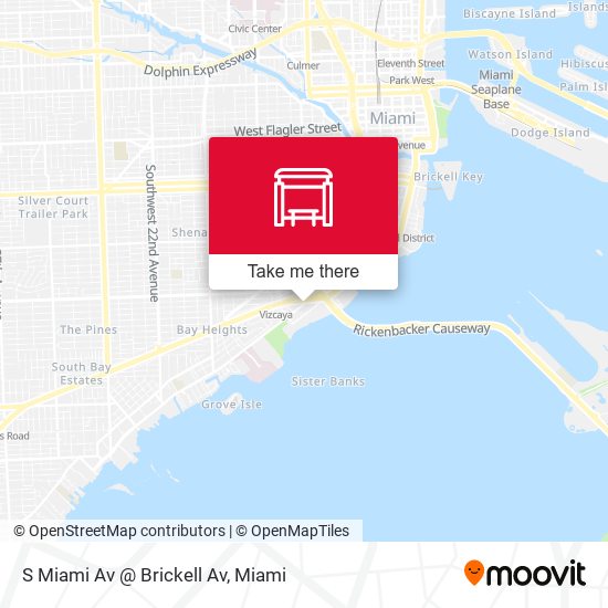 S Miami Av @ Brickell Av map