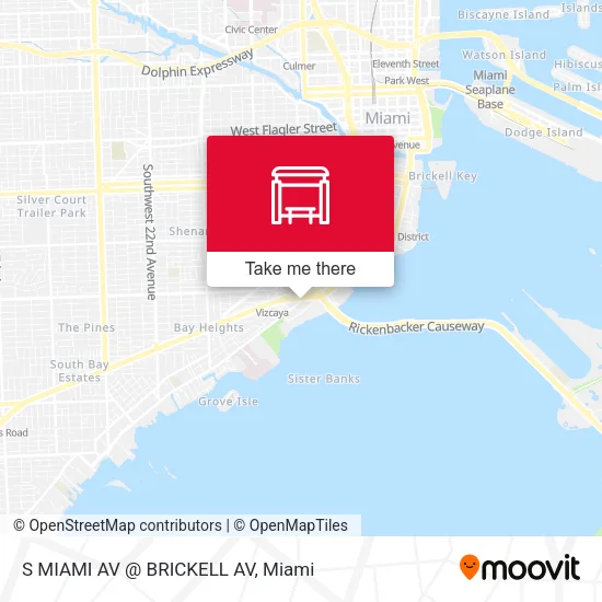 Mapa de S MIAMI AV @ BRICKELL AV