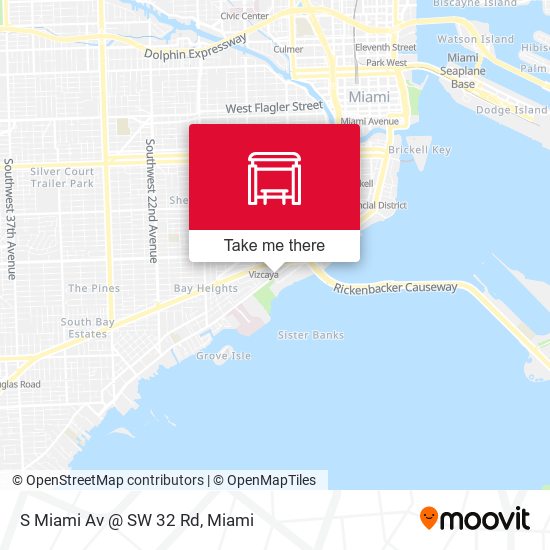 Mapa de S Miami Av @ SW 32 Rd