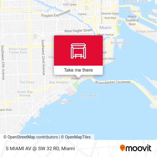 Mapa de S MIAMI AV @ SW 32 RD