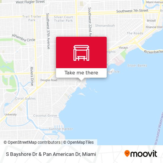 S Bayshore Dr & Pan American Dr map