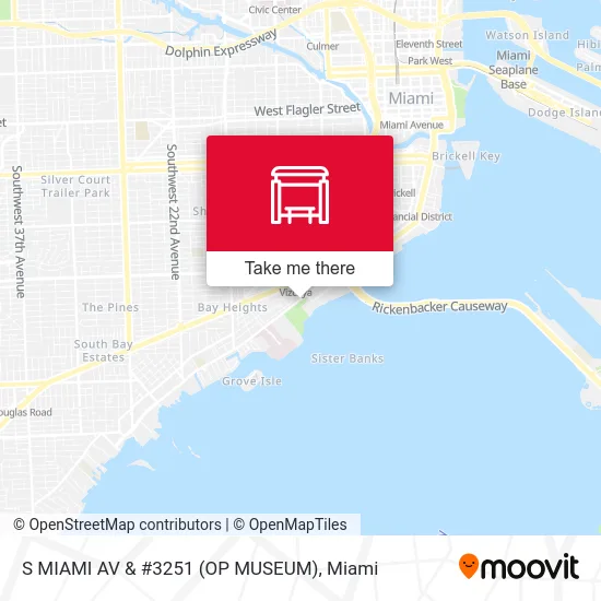 Mapa de S MIAMI AV & #3251 (OP MUSEUM)
