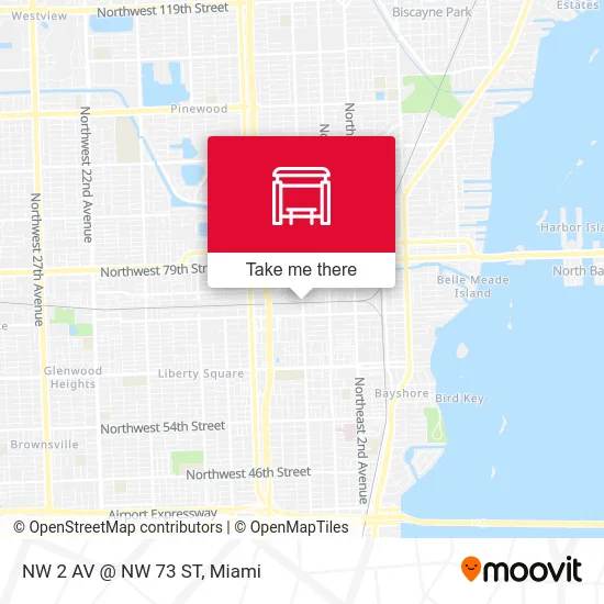 NW 2 AV @ NW 73 ST map