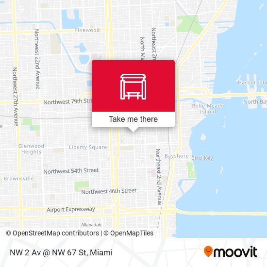 NW 2 Av @ NW 67 St map