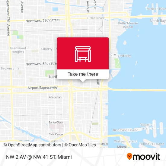 NW 2 AV @ NW 41 ST map