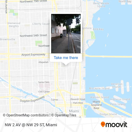 NW 2 AV @ NW 29 ST map