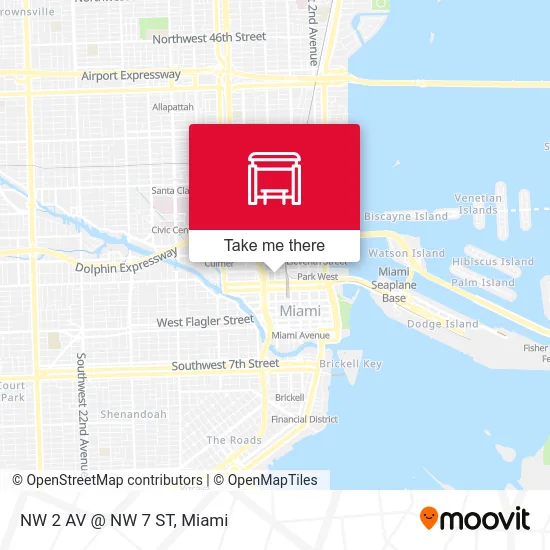 Mapa de NW 2 AV @ NW 7 ST