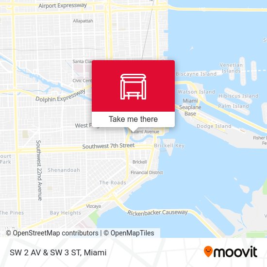 SW 2 AV & SW 3 ST map