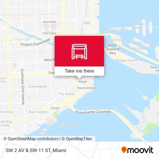 Mapa de SW 2 AV & SW 11 ST