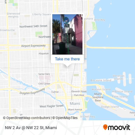 NW 2 Av @ NW 22 St map