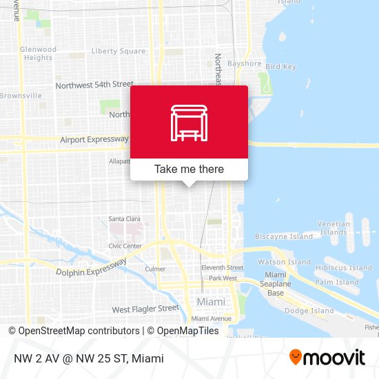 NW 2 Av @ NW 25 St map