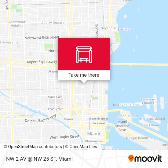 Mapa de NW 2 AV @ NW 25 ST