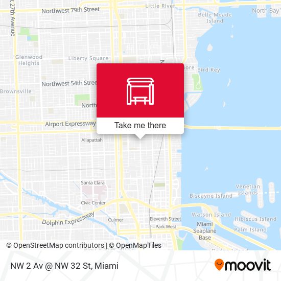 NW 2 Av @ NW 32 St map