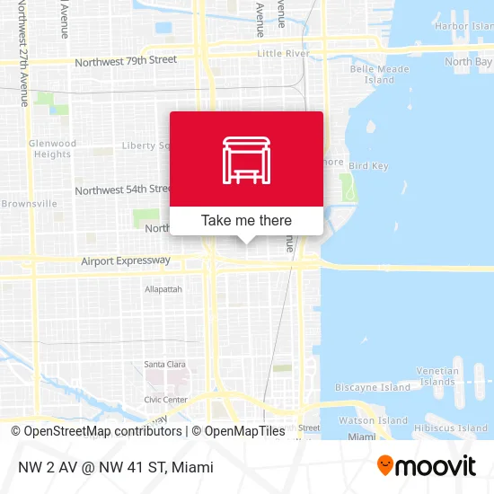 NW 2 AV @ NW 41 ST map