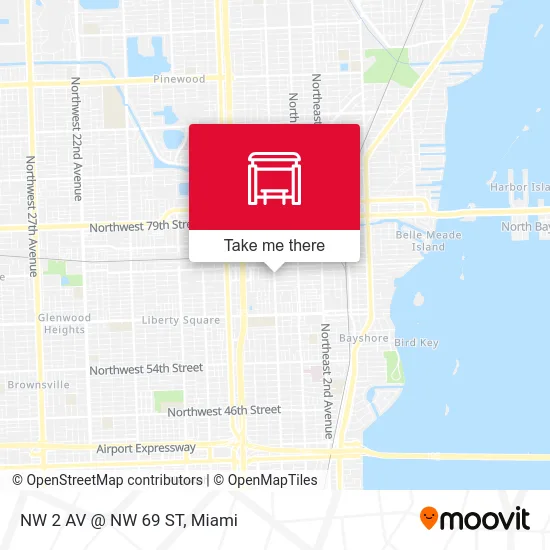 NW 2 AV @ NW 69 ST map