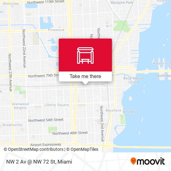 NW 2 Av @ NW 72 St map