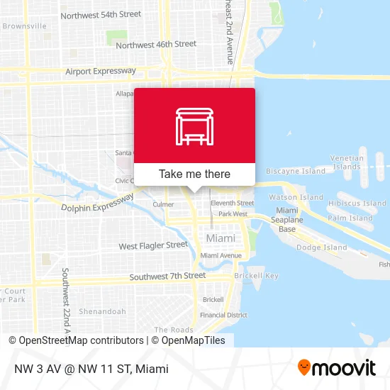 NW 3 AV @ NW 11 ST map