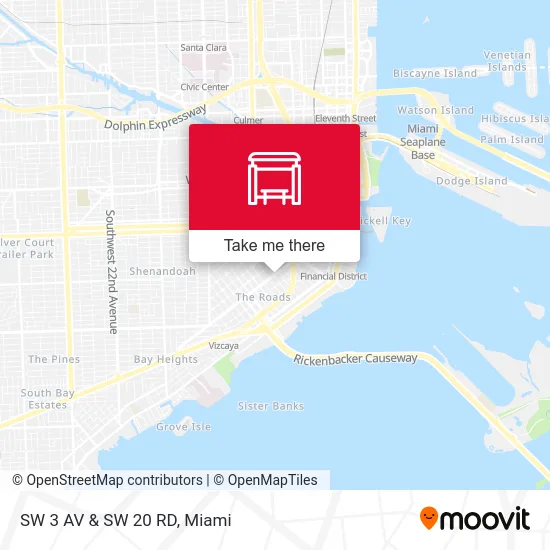 SW 3 AV & SW 20 RD map