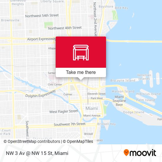 NW 3 Av @ NW 15 St map