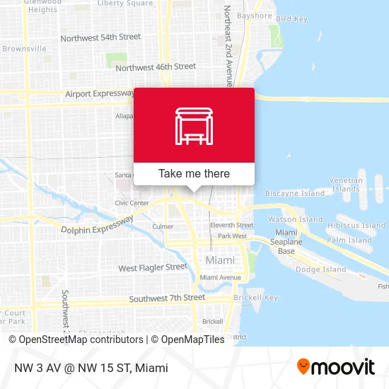 Mapa de NW 3 AV @ NW 15 ST