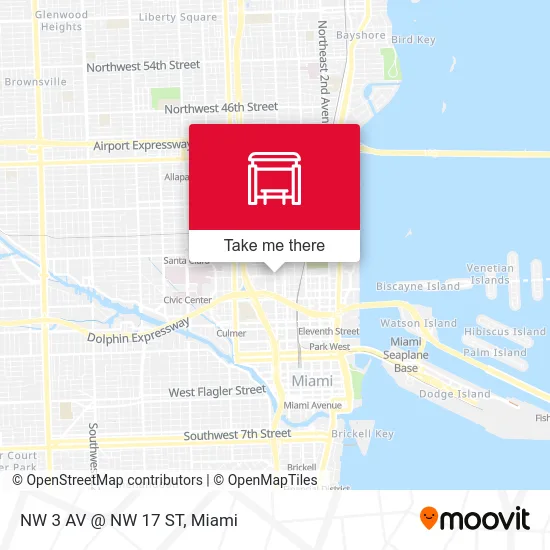 Mapa de NW 3 AV @ NW 17 ST
