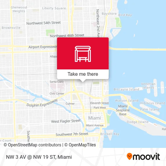 Mapa de NW 3 AV @ NW 19 ST