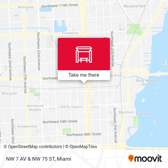 NW 7 AV & NW 75 ST map