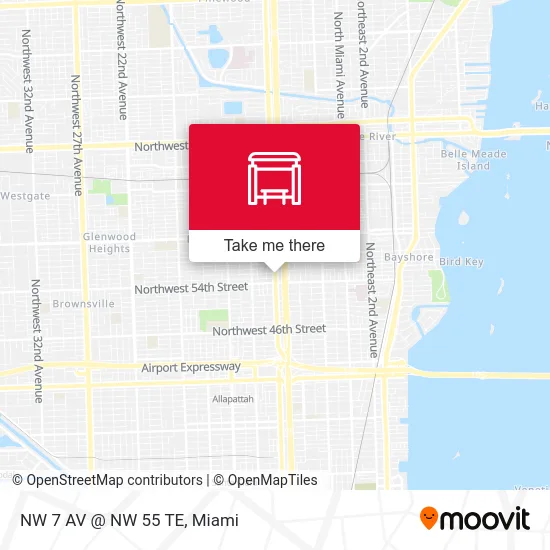 NW 7 AV @ NW 55 TE map