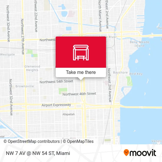 NW 7 AV @ NW 54 ST map