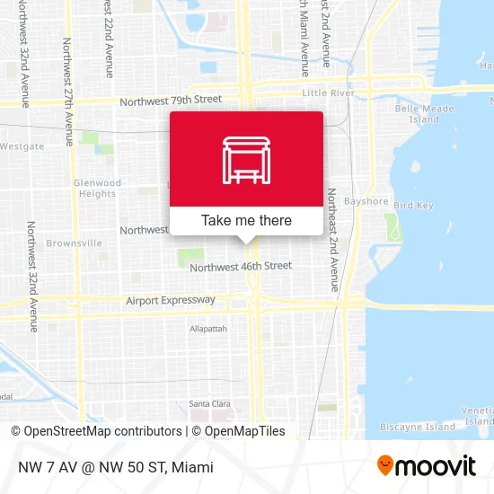 NW 7 AV @ NW 50 ST map