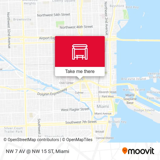 NW 7 AV @ NW 15 ST map