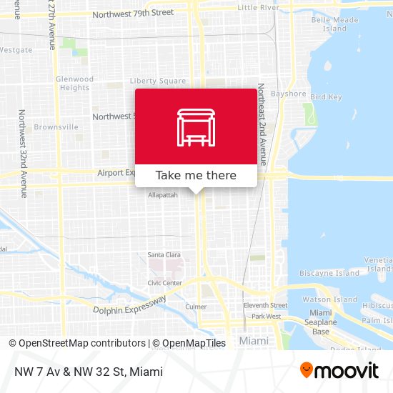 Mapa de NW 7 Av & NW 32 St