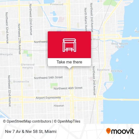 Nw 7 Av & Nw 58 St map