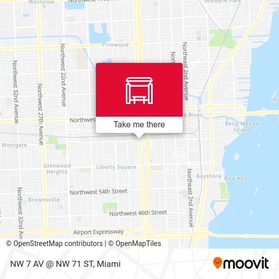 NW 7 AV @ NW 71 ST map